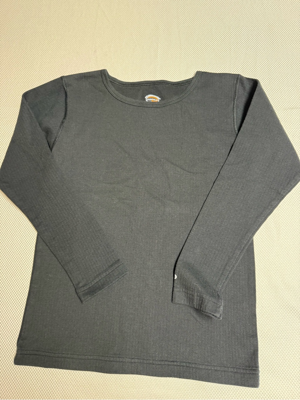 Kids Long Sleeve Crew Neck Tee - Black